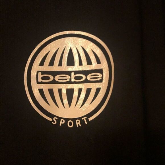 BebeWomen’s Black Pullover Sweatshirt w/ Logo runs small - Picture 2 of 6